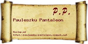 Pauleszku Pantaleon névjegykártya